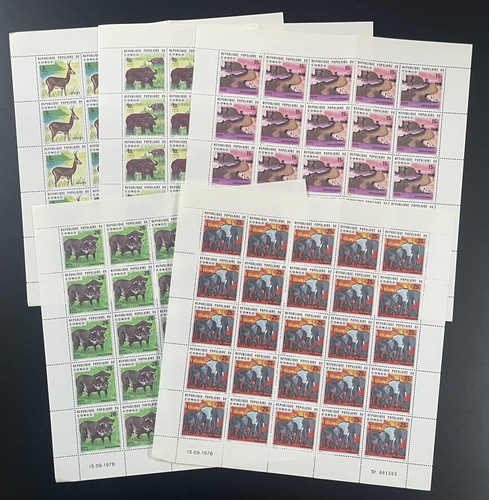 Congo 1976 417 421 planche - 417-421,