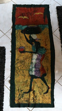 ancienne tenture murale tissu toile africaine AFRIQUE SENEGAL