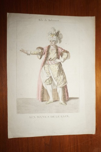 Gravure couleur xix costume - xix,