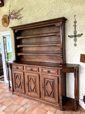 Bahut - vaisselier 3 portes et 3 tiroirs bois massif