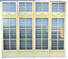 séparation quatre portes à carreaux biseauté fine sculpture. XX siècle .