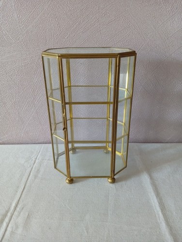 Vitrine verre laiton - verre,