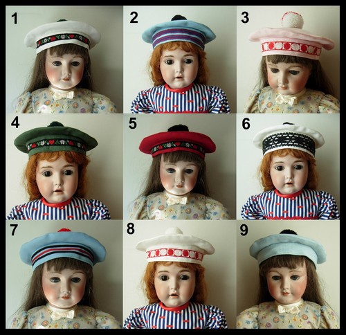 Chapeau béret poupée jumeau - chapeau,