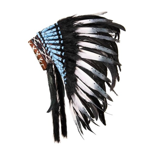 Coiffe indienne plumes - coiffe,