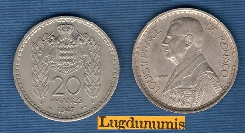 Monaco francs 1947 ttb - monaco, 20