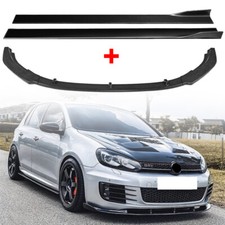 Spoiler Avant Lèvre Tasse +Bas de Caisse Noir Pour VW GOLF GTI GTD MK6 2010-2013