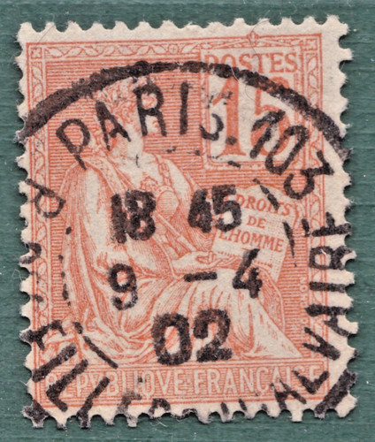 Timbre 1900 mouchon 117 - timbre, n°