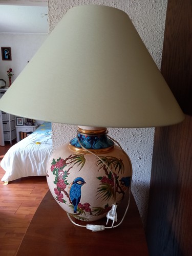Lampe paradis émaux longwy - lampe,