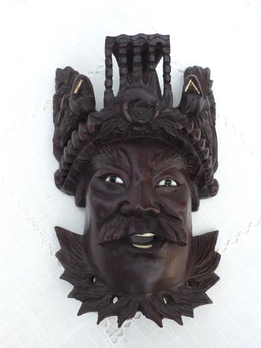 Masque chinois ancien bois - masque, en