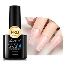 Gummy Base Pose Americaine Colle Faux Ongles 6 en 1 - Colle Capsule Americain...