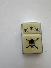 Briquet tête de mort jaune pâle