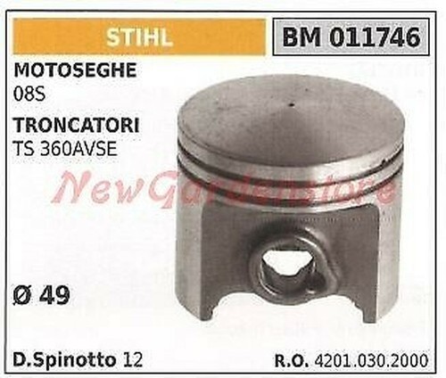 Piston stihl tronçonneuse 08s - piston,
