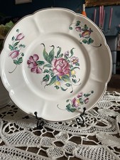 Ancienne assiette décor fleurs, de Geo Martel Strasbourg