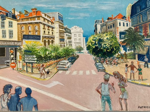 Belle peinture huile carton - belle,