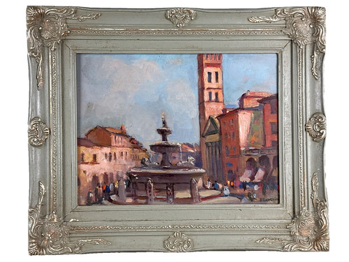 Tableau ancien paysage - ,