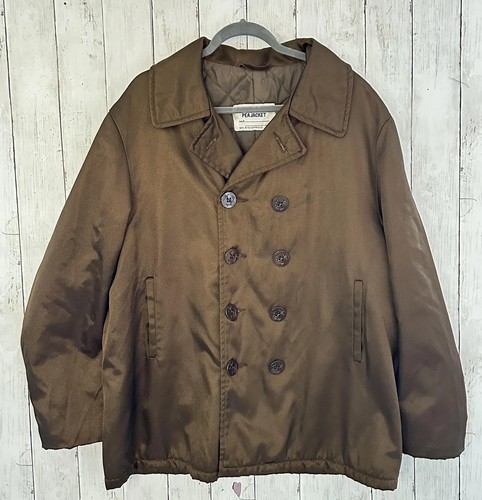 Schott pea coat mens brown - schott,