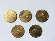 Lot 5 jetons touristique MDP  Mont Saint Michel monnaie de Paris  de 2004