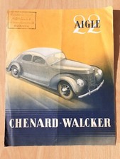 Chenard Walcker, Aigle 22, prospectus 1938 catalogue publicité brochure dépliant