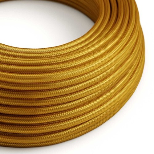 Câble textile rond effet - , soie
