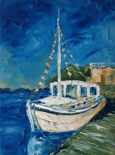 Tableau original voilier art