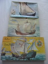 HELLER SANTA MARIA PINTA NINA 1/75 Lot vintage voilier bateau