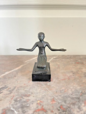 Ancien Prêtre en Prière Reproduction LOUVRE Bronze Marbre