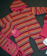 combinaison pilote + bonnet et écharpe  fille   ~    6 mois    ~  CLAYEUX