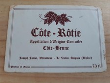 étiquette vin ancienne Côte