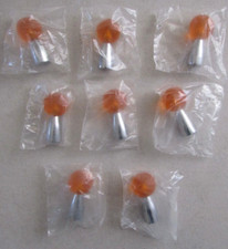 Lot de 8 boutons à visser pour tiroir ou porte placard neufs embout boule orange