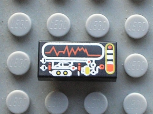 Lego space black - tile, ref