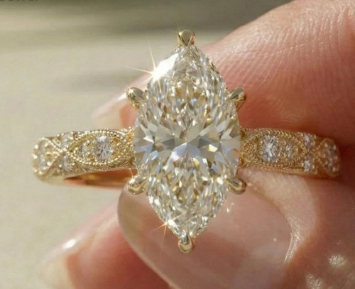 Bague diamant jaune 14 - diamant, or