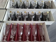 18  verres  6 vin rouge Et 6 Eau 6 Flutes cristal d arques modèle rambouillet  
