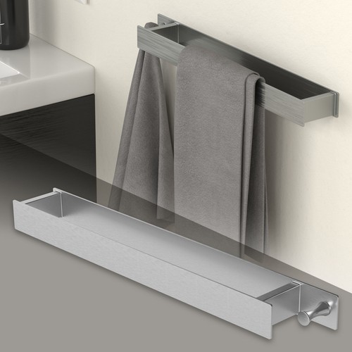 Barre porte serviettes mural - porte-serviettes,