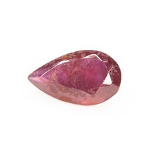 Pierre précieuse rubis naturel deep red de 0.41 carats coupe poire
