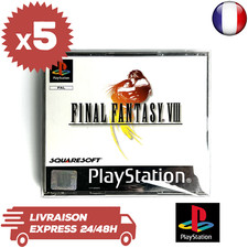 5 Boitiers Protection Crystal Box Jeux PS1 Playstation 1 Format 4 CD 0,3 mm Neuf