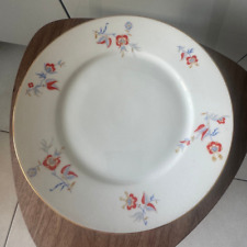 Set de 6 grandes assiettes anciennes en porcelaine Thomas Bavaria, décor floral