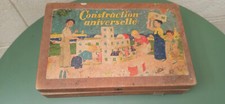 ANCIEN COFFRET BOITE JEU CONSTRUCTION UNIVERSELLE BOIS JOUET VINTAGE COLLECTION