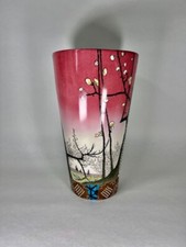 Vase Fabienne Jouvin Porcelaine decor Main  1990