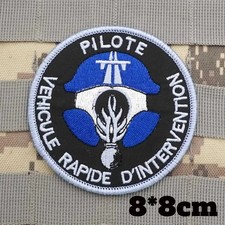 Patch Gendarmerie France – Pilote Véhicule Rapide Intervention VRI 8x8cm Velcro©