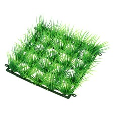 Aquarium Artificiel Plastique Pelouse Herbe Paysage Plante Vert 6.3x6.3 Inch