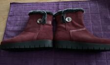 Bottines fourrées cuir rouge