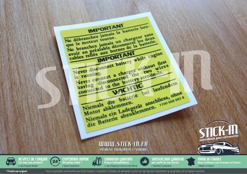 Autocollant stickers important - autocollant,