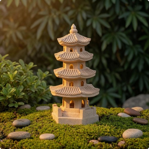 Pagode avec éclairage effet - Éclairage,