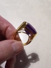 Superbe bague or 18k et amethyste