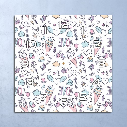 Horloge murale verre - horloge,