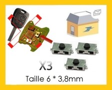 3 Switch bouton Clé télécommande Plip Peugeot 206 307 406 Citroen Xsara C3 C4