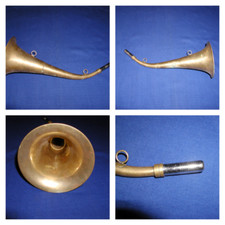  ANCIEN COR DE CHASSE EN CUIVRE JAUNE-HAUTEUR 40 CMS      