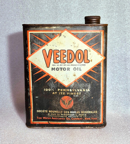 Rare bidon huile veedol - bidon, d'huile