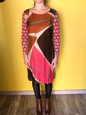 jolie robe satinée déco vintage MALIPARMI taille 38 fr neuve valeur 350€