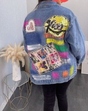 Veste en jeans strass